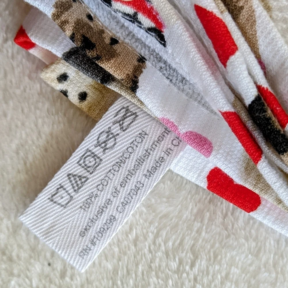 Boston Terrier Frenchie Various Dogs Hearts Set of 2 Kitchen Towel Set Multi NWT
